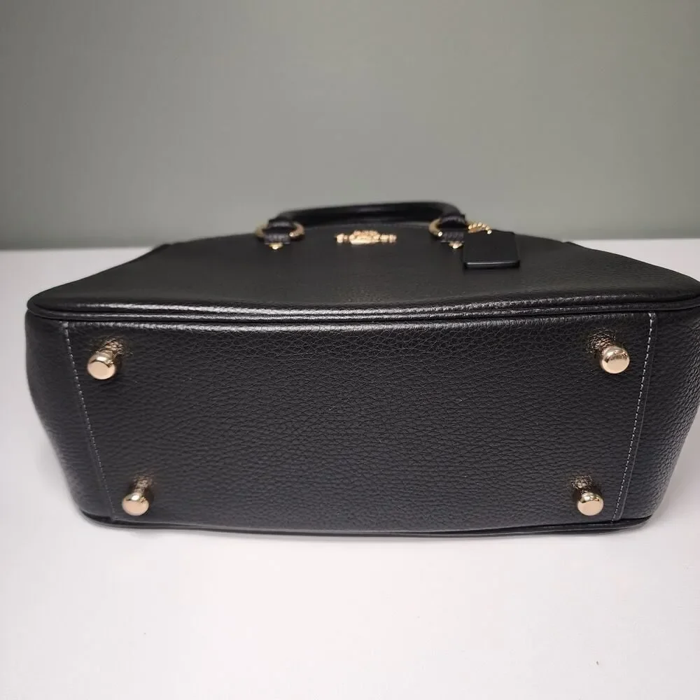 NWT Coach CAL54 Savannah Small Carryall Bag In Leather/Gold/Black